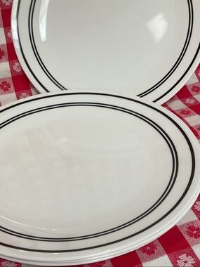 Corelle 4 classic Cafe dinner plates.